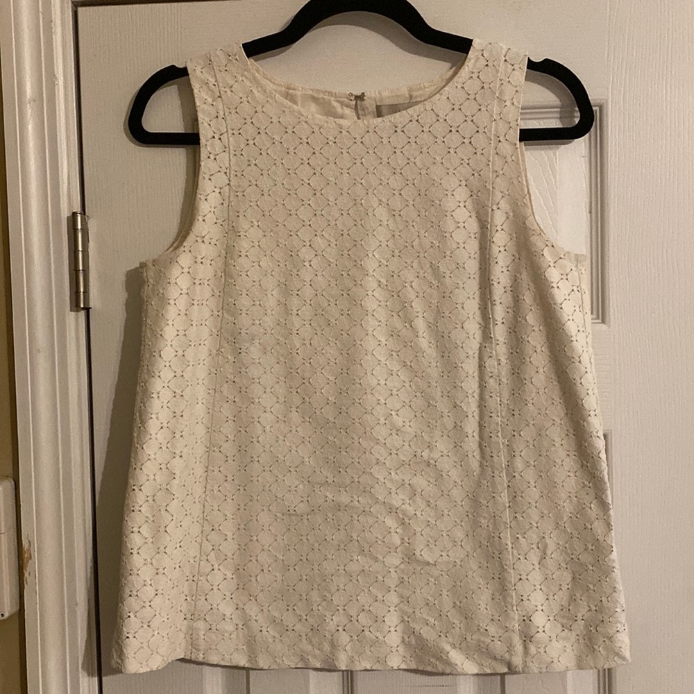 Loft Cream Lace Top Small